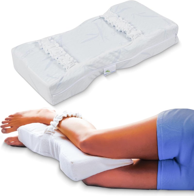 Back Support Systems Knee-T Leg Pillow Patented | High Resiliency Medical Quality Polyurethane Foam | Knee Pillow for Sleeping, Back Pain Relief, Hip and Sciatica Pain for Side Sleepers (Standard) - Image 1